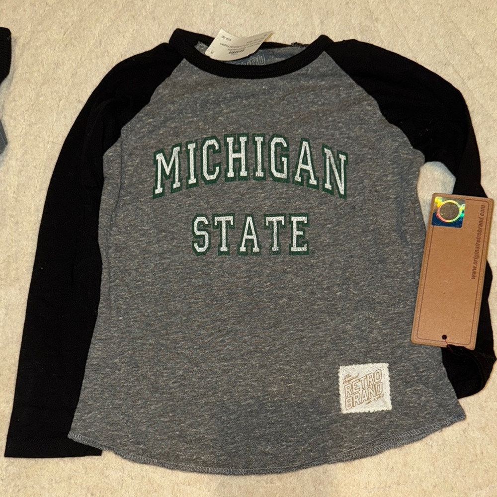 Michigan State Retro Brand Raglan Shirt